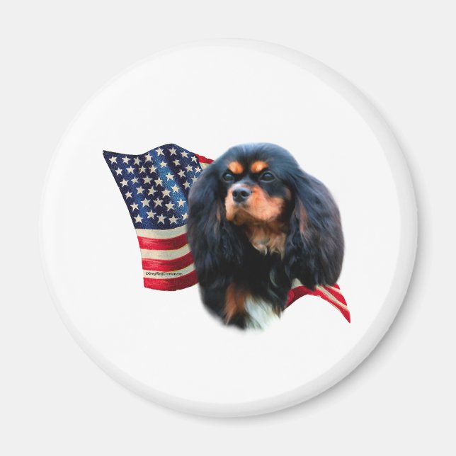 Cavalier King Charles Spaniel Flag Magnet (Vorne)