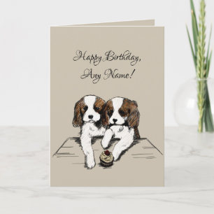 Cavalier King Charles Spaniel Geburtstagskarte Karte