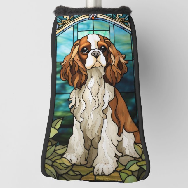 Cavalier King Charles Spaniel Golf Head Cover Headcover (Rotieren 90)