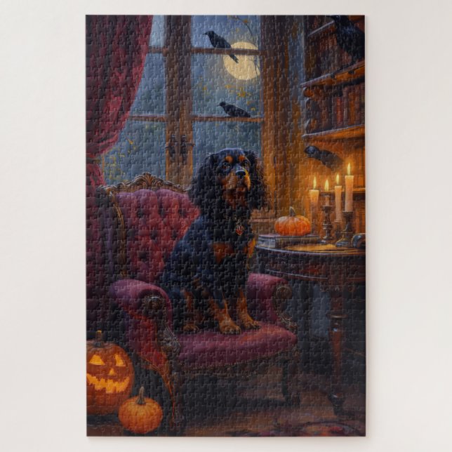 Cavalier King Charles Spaniel Gothic Halloween Kun (Vertikal)