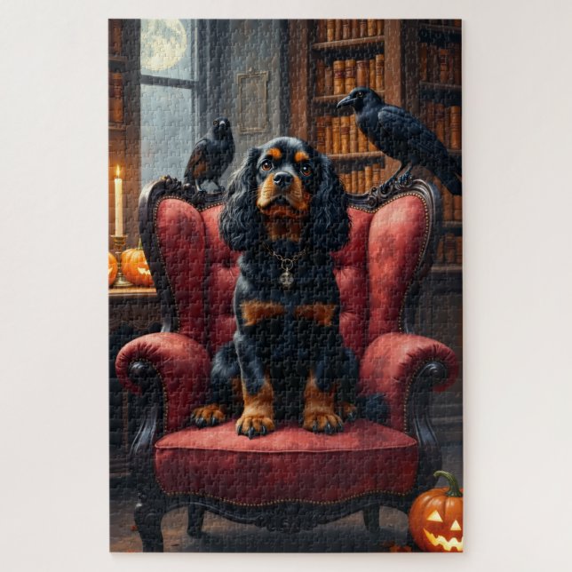 Cavalier King Charles Spaniel Gothic Halloween Kun (Vertikal)