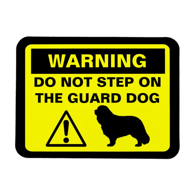 Cavalier King Charles Spaniel Guard Dog Warnung Magnet (Horizontal)