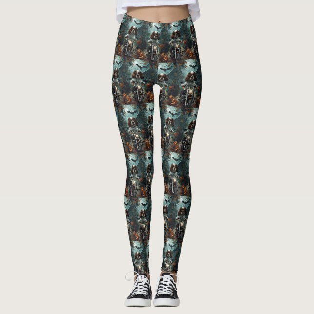 Cavalier King Charles Spaniel Halloween Beängstige Leggings (Vorderseite)