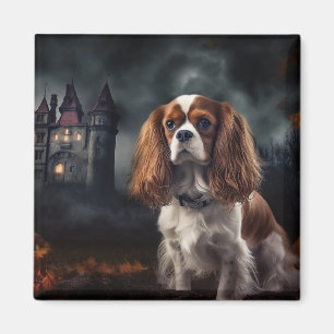 Cavalier King Charles Spaniel Halloween Beängstige Magnet