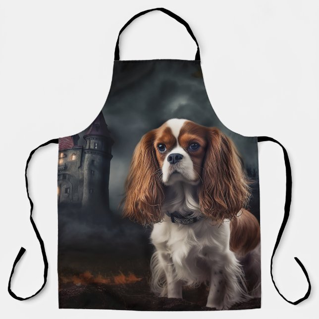 Cavalier King Charles Spaniel Halloween Beängstige Schürze (Vorderseite)