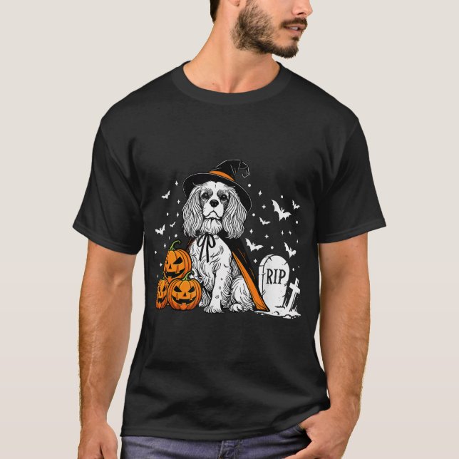 Cavalier King Charles Spaniel Halloween Cavalier T-Shirt (Vorderseite)