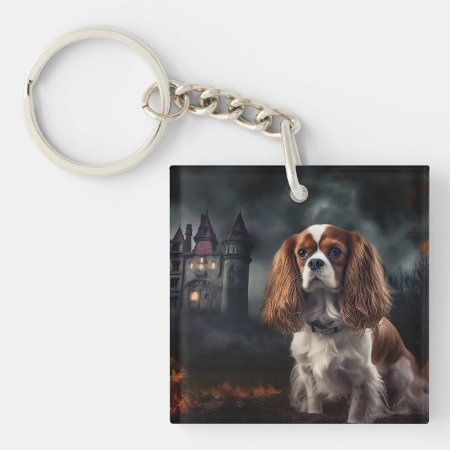 Cavalier King Charles Spaniel Halloween effrayant (Devant)