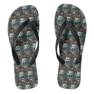 Cavalier King Charles Spaniel Halloween Gruselig Flip Flops