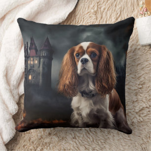 Cavalier King Charles Spaniel Halloween Gruselig Kissen