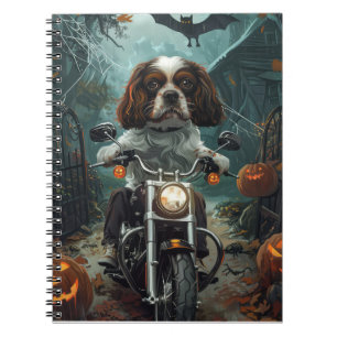 Cavalier King Charles Spaniel Halloween Gruselig Notizblock