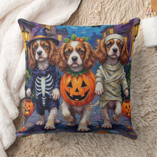 Cavalier King Charles Spaniel Halloween-Kostüme Kissen (Decke)