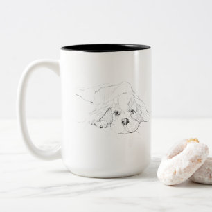 Cavalier King Charles Spaniel Haustier-Tasse Zweifarbige Tasse