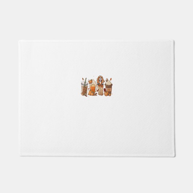 Cavalier King Charles Spaniel Herbst Kaffee Hallow Fußmatte (Vorderseite)