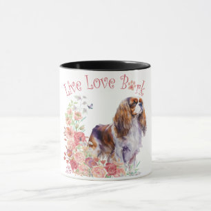 Cavalier King Charles Spaniel Hundemama Blumen Tasse
