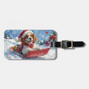 Cavalier King Charles Spaniel Hundeschlitten Weihn Gepäckanhänger