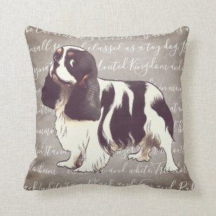 Cavalier King Charles Spaniel Illustration Kissen