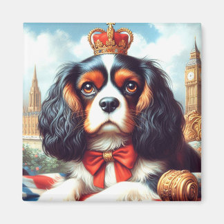 Cavalier King Charles Spaniel Illustration Magnet