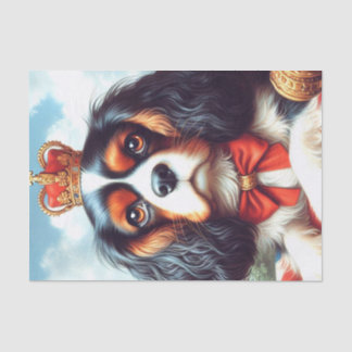 Cavalier King Charles Spaniel Illustration Seidenpapier