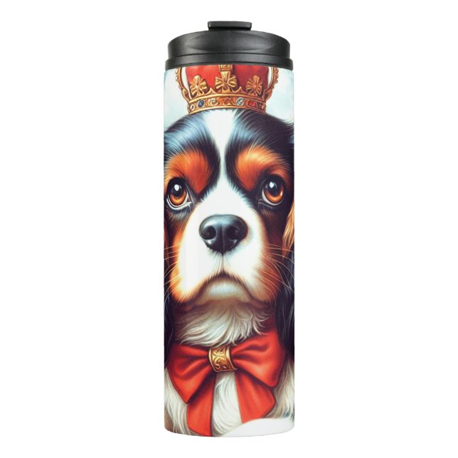 Cavalier King Charles Spaniel Illustration Thermosbecher (Vorderseite)