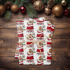 Cavalier King Charles Spaniel in der Holiday Gift Geschenkpapier Set