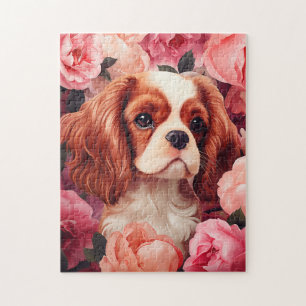 Cavalier King Charles Spaniel in Rose
