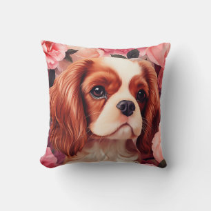 Cavalier King Charles Spaniel in Rose Kissen