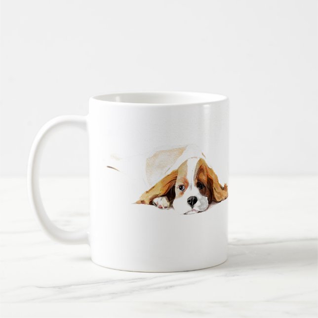 Cavalier King Charles Spaniel Kaffeetasse, Hundege Kaffeetasse (Links)