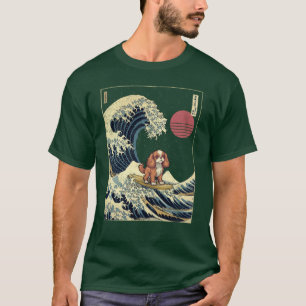 Cavalier King Charles Spaniel Kanagawa Japanische  T-Shirt
