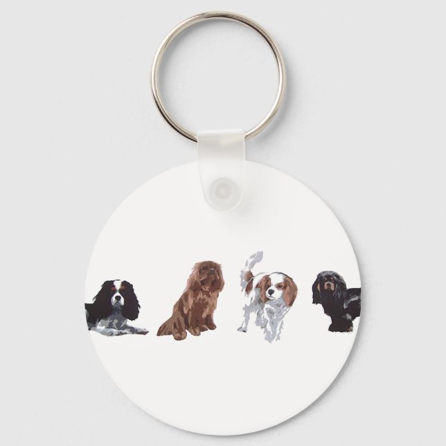 cavalier King Charles Spaniel keyring, Schlüsselan Schlüsselanhänger (Vorderseite)