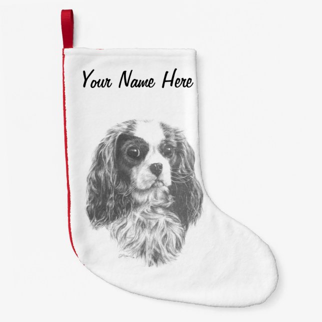 Cavalier King Charles Spaniel Kleiner Weihnachtsstrumpf (Vorderseite)