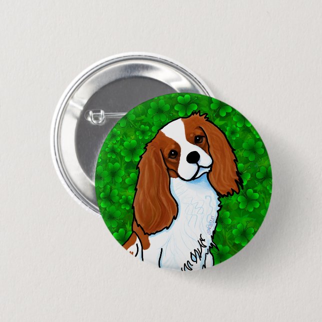 Cavalier King Charles Spaniel Knopf Button (Vorne & Hinten)