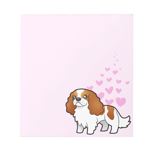 Cavalier King Charles Spaniel Liebe Notizblock (Vorderseite)