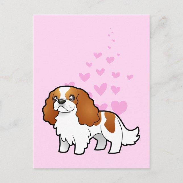 Cavalier King Charles Spaniel Liebe Postkarte (Vorderseite)