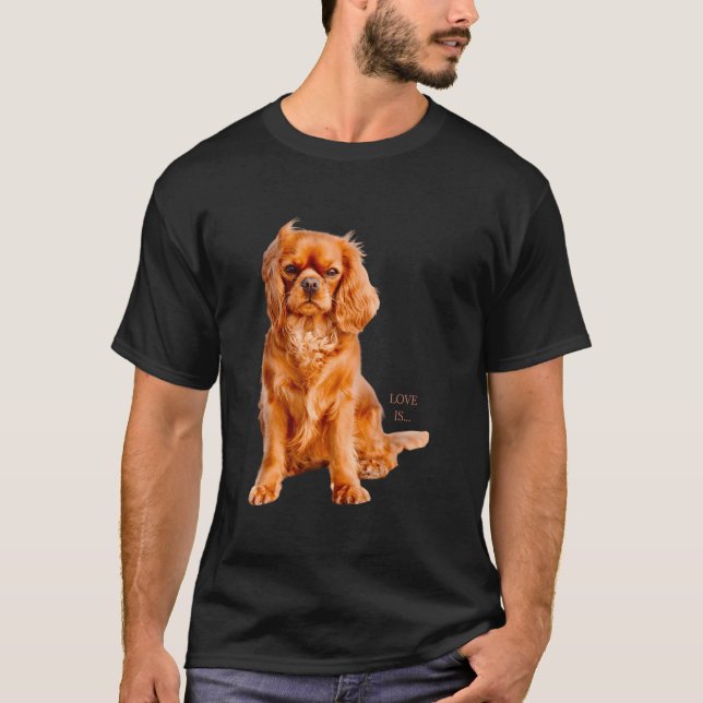 Cavalier King Charles Spaniel Liebe T-Shirt (Vorderseite)