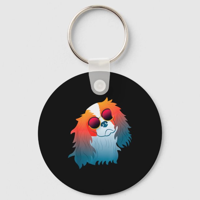 Cavalier King Charles Spaniel Lustiges Geschenk Hu Schlüsselanhänger (Vorderseite)