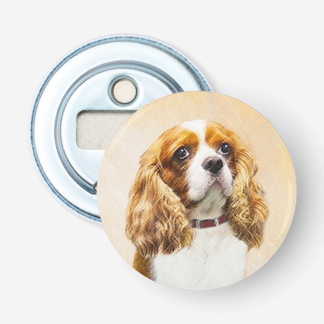 Cavalier King Charles Spaniel Original Malerei Flaschenöffner (Vorderseite)