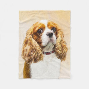Cavalier King Charles Spaniel Original Malerei Fleecedecke