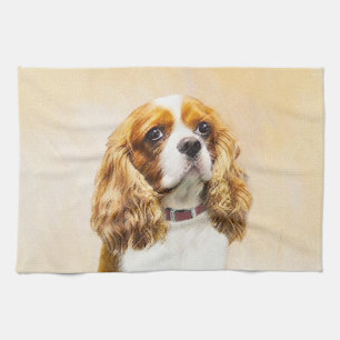 Cavalier King Charles Spaniel Original Malerei Geschirrtuch