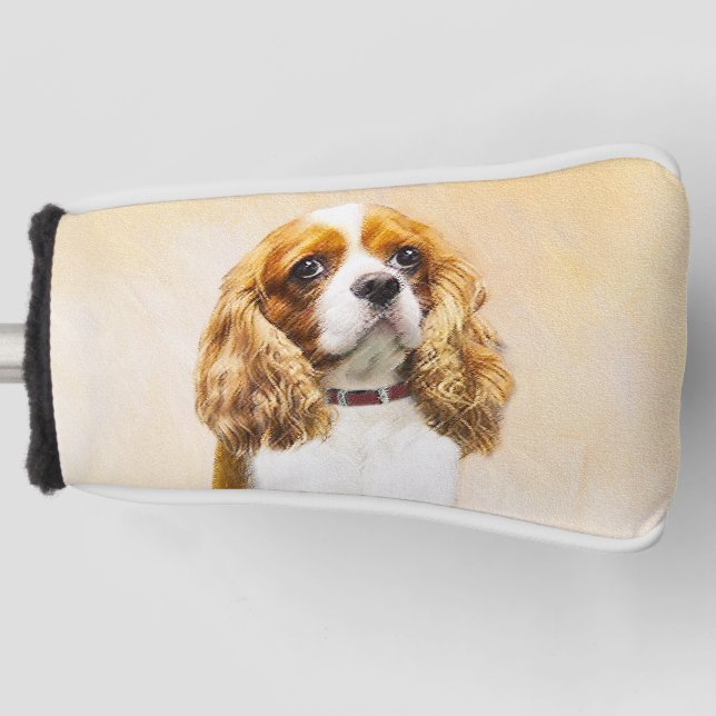 Cavalier King Charles Spaniel Original Malerei Golf Headcover (Vorderseite)