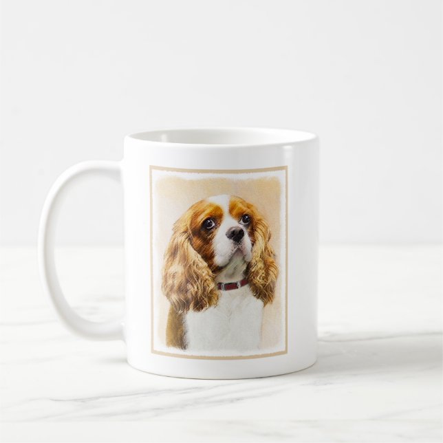 Cavalier King Charles Spaniel Original Malerei Kaffeetasse (Links)
