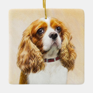 Cavalier King Charles Spaniel Original Malerei Keramikornament