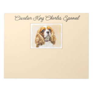 Cavalier King Charles Spaniel Original Malerei Notizblock