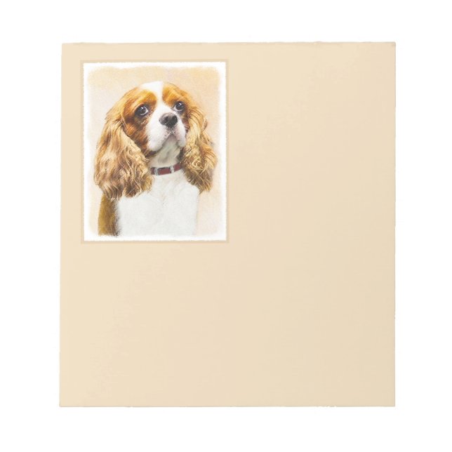 Cavalier King Charles Spaniel Original Malerei Notizblock (Vorderseite)
