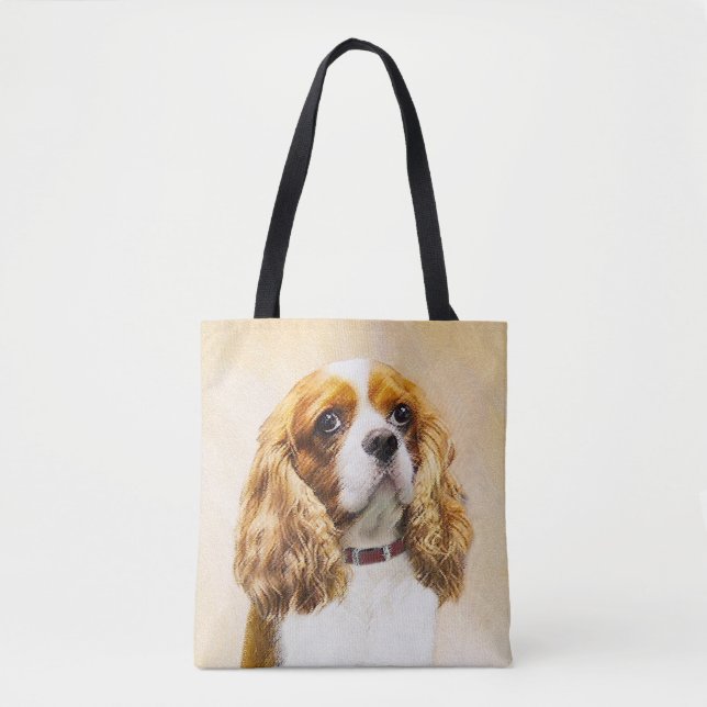 Cavalier King Charles Spaniel Original Malerei Tasche (Vorderseite)