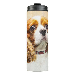Cavalier King Charles Spaniel Original Malerei Thermosbecher