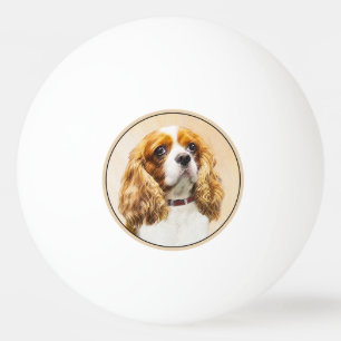 Cavalier King Charles Spaniel Original Malerei Tischtennisball