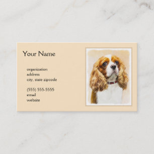 Cavalier King Charles Spaniel Original Malerei Visitenkarte