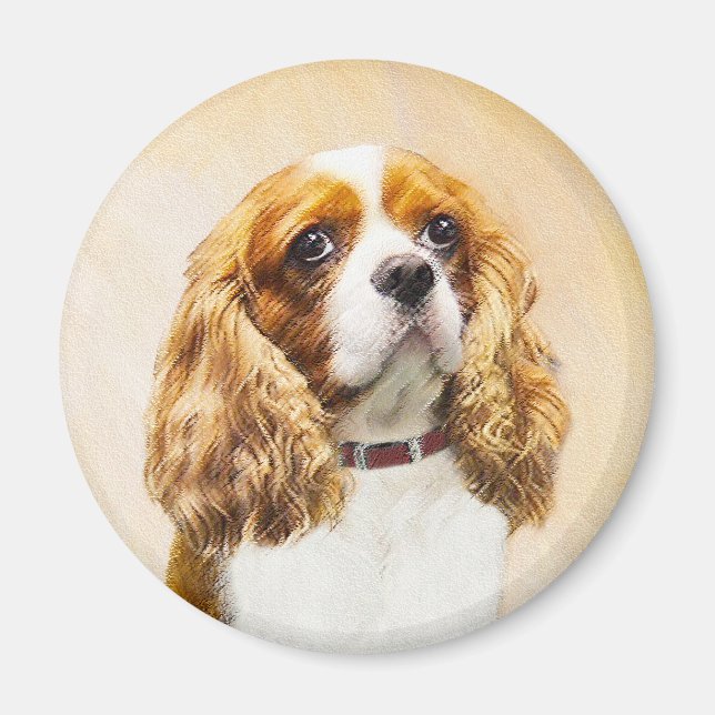 Cavalier King Charles Spaniel Original Painting Magnet (Vorne)