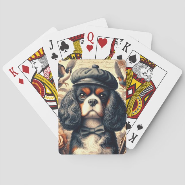 Cavalier King Charles Spaniel Painting Spielkarten (Rückseite)