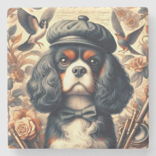 Cavalier King Charles Spaniel Painting Steinuntersetzer